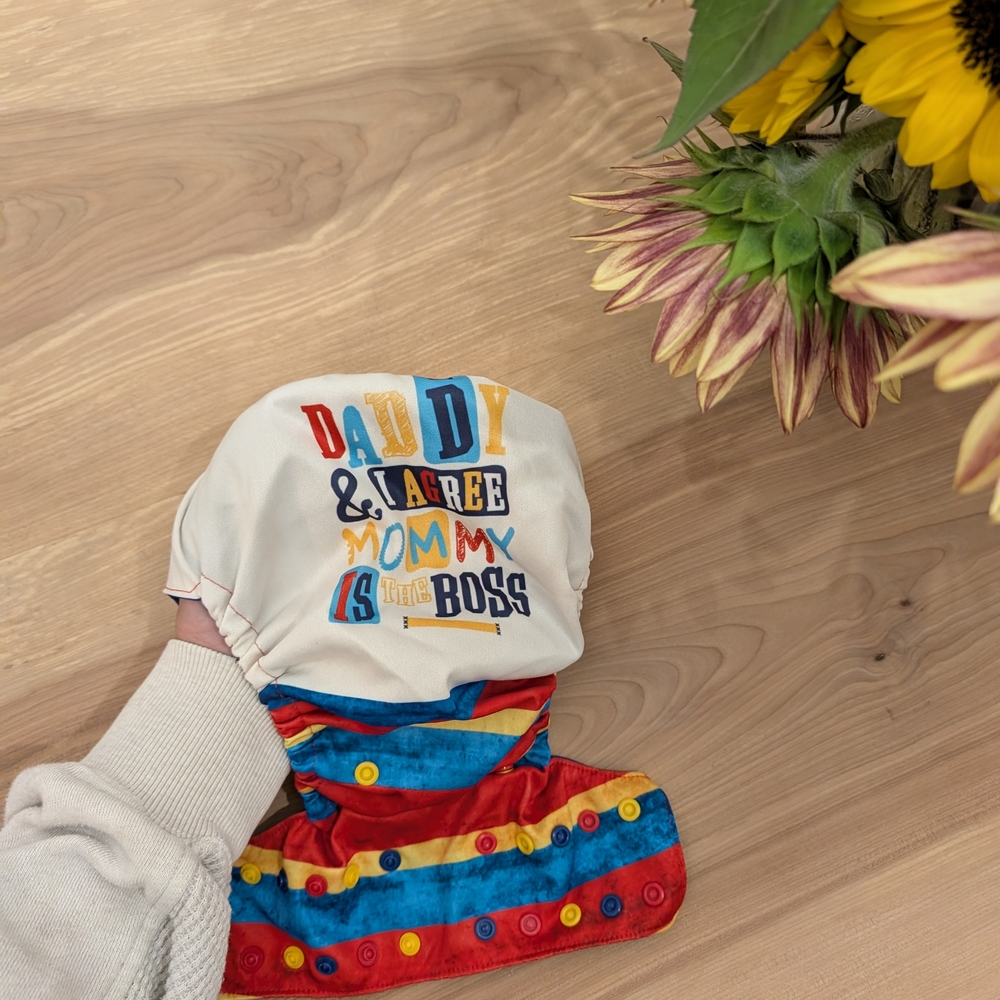 Bella Luna OS Pocket Cloth Diaper | Daddy & I Agree Mommy Is The Boss